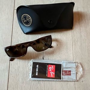 Ray-Ban RBRB4188 601/71B Brown Wrap Style Women's Sunglasses NEW